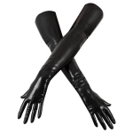 Lange Latexhandschuhe sexy schwarz