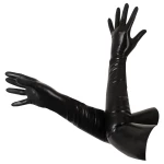 Lange Latexhandschuhe sexy schwarz