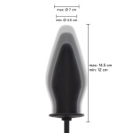 plug anale in silicone gonfiabile nero