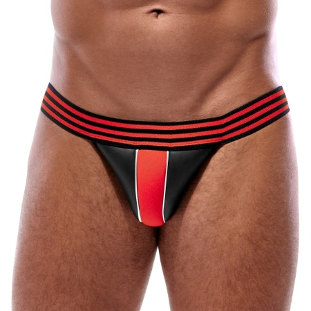 Sexy black neoprene jockstrap