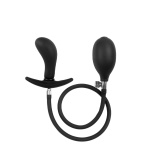 curved inflatable anal plug black