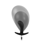 curved inflatable anal plug black