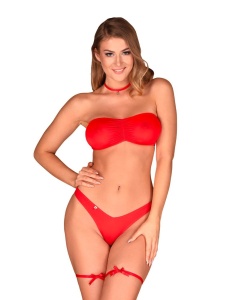 Ensemble lingerie sexy Kissmas rouge