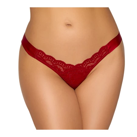 Sexy roter Spitzen-String