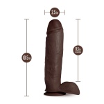 Dildo XXL Realistico e flessibile al cioccolato