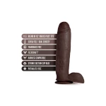 Dildo XXL Chocolat réaliste et flexible