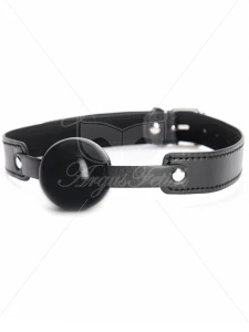 Knebel Ball Gag schwarz Argus mit Lederlook Strap