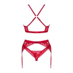 Sexy Red Lace Set 3-pcs