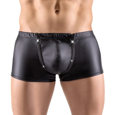 Sexy boxer Svenjoyment neri con cerniere scintillanti