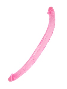 Immagine del doppio dong rosa BAILE, un sextoy versatile per la doppia penetrazione.