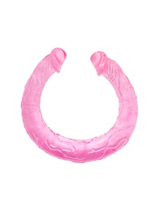 Immagine del doppio dong rosa BAILE, un sextoy versatile per la doppia penetrazione.