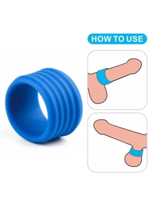 Image of the LoveToy Pinnacle Pro Pleasure Ring in blue