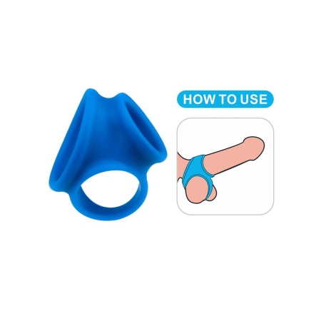 LoveToy Trio Grip Pinnacle Pro Erhöhungsmanschette in Blau