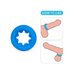 Image of LoveToy Blue Cockring - Pinnacle Pro - Ridge Bump Stretcher