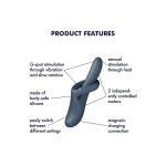 Immagine di Satisfyer Vibratore Rabbit riscaldante - Heat Flex 4 - Grigio
