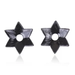 Erotic nipple covers in imitation leather with small rivets