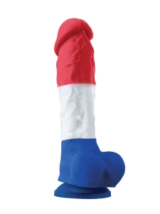 Bild von Dildo Tricolore NS Novelties 8' aus mehrfarbigem Silikon