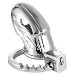 Image of the Metal chastity cage with adjustable ring and invisible lock