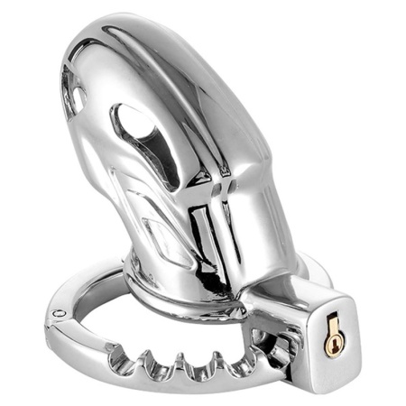Image of the Metal chastity cage with adjustable ring and invisible lock