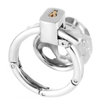 Image of the Metal chastity cage with adjustable ring and invisible lock