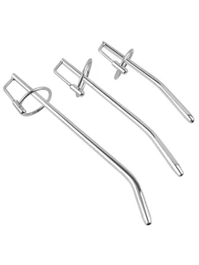 Image of the Solid Curved Penis Plug with Stainless Steel Ring