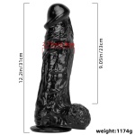 Dildo XXL nero e spesso per un piacere intenso
