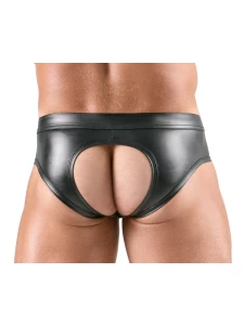 Immagine di Svenjoyment Jockstrap - Slip nero in vinile Buttless