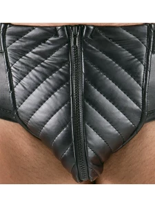 Immagine di Svenjoyment Jockstrap - Slip nero in vinile Buttless