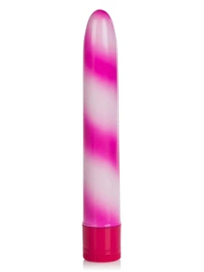 Vibratore Candy Cane di CalExotics con design a strisce di caramelle