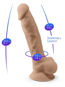 Immagine del dildo Silex-D da 8 pollici in carne, un sextoy innovativo