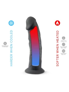 Dildo Silex-D Modello 7,5 pollici nero in silicone di alta qualità