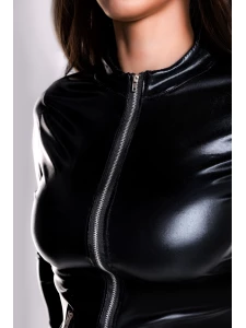 Immagine del body GLOSSY wetlook con cerniera in vinile