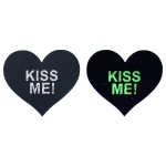 Image d'un cache-mamelons lumineux Kiss Me Heart en forme de coeur