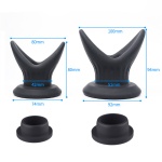 Image of the Hollow tunnel plug, black silicone sextoy