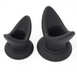 Image of the Hollow tunnel plug, black silicone sextoy