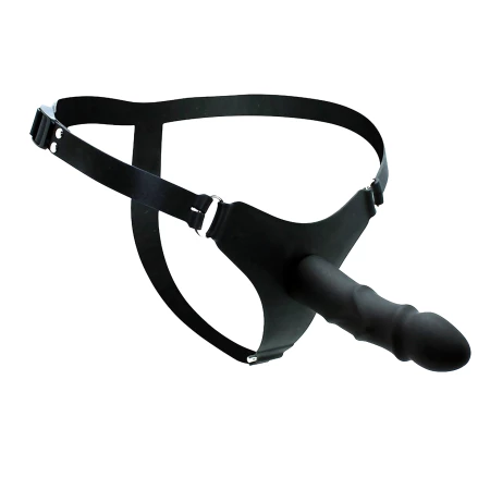Strap-on Silicone Kiotos X London - Black strap-on dildo by KIOTOS
