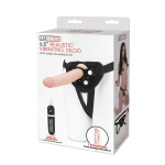 Image of LUX FETISH Vibrating Realistic Dildo Set 6.5" & Harness