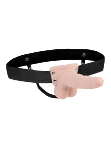 Immagine di LUX FETISH 6" Dildo da cintura ricaricabile con palline color carne