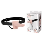Image of LUX FETISH 6" Rechargeable Belt Dildo with flesh-coloured Balls