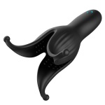 Masturbateur Vibrant pour Entraînement du Pénis en silicone noir