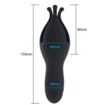 Masturbateur Vibrant pour Entraînement du Pénis en silicone noir