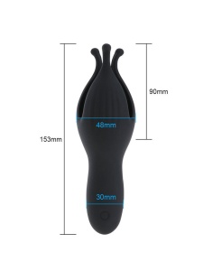 Masturbateur Vibrant pour Entraînement du Pénis en silicone noir