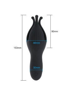 Masturbateur Vibrant pour Entraînement du Pénis en silicone noir