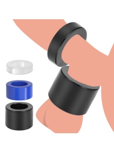 Ensemble de Bagues de Retard pour Hommes en Silicone