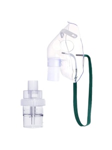 Immagine di una maschera di ossigeno con nebulizzatore