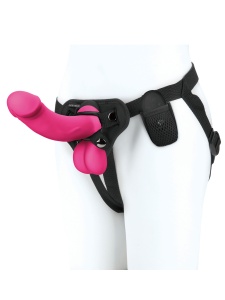 PEGASUS Vibro-Gürtel-Dildo-Set mit realistischem Vibrator und Harness