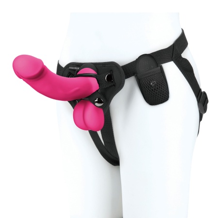PEGASUS vibrating dildo-belt kit with realistic vibrator and harness