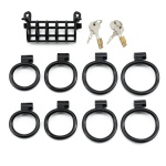Image showing Double Ended Plastic Chastity Cage in different colours