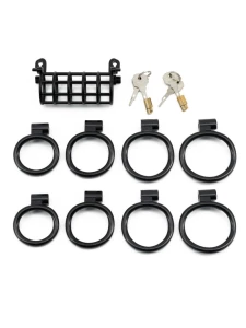 Image showing Double Ended Plastic Chastity Cage in different colours