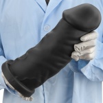 Immagine di un dildo realistico XXL con base di aspirazione in silicone nero